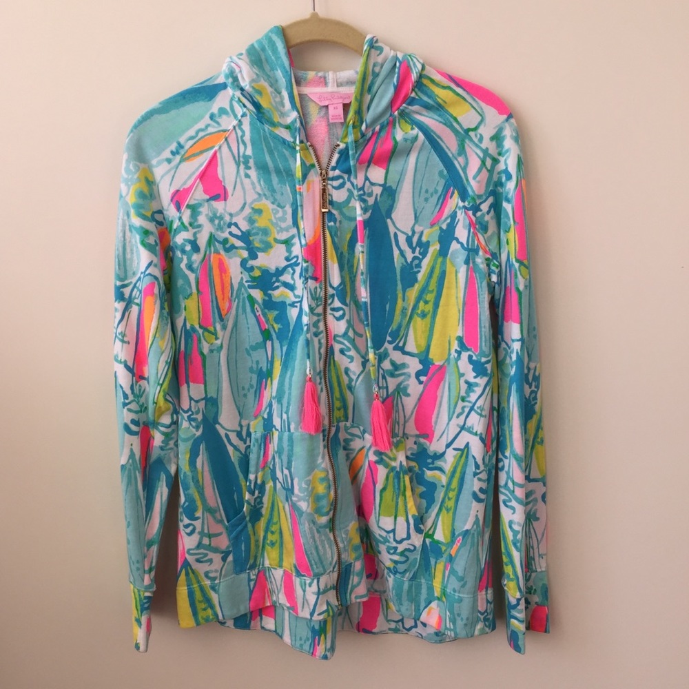 Lilly Pulitzer Mooring Hoodie in Beach and Bae